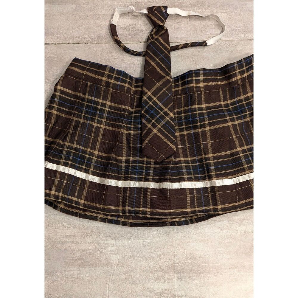 Costume Set - Plaid Skirt and Tie sz 2xl